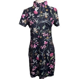 AceGolfs Dress Pickleball Tennis Golf Floral Botanic Womens Small UPF50+